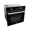 Horno de gas DARK VORTEX empotrable en acero color negro y puerta de cristal templado