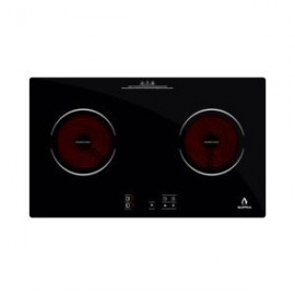 Parrilla de vitrocerámica VITROROSSO-H con 2 quemadores de cristal templado