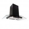Campana de isla CI-76-BLACK en acero inoxidable color negro mate