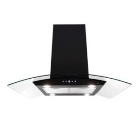 Combo SUPRA TERAMO campana de isla CI-76-BLACK y parrilla de inducción INDUZIONE