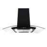 Combo SUPRA TERAMO campana de isla CI-76-BLACK y parrilla de inducción INDUZIONE
