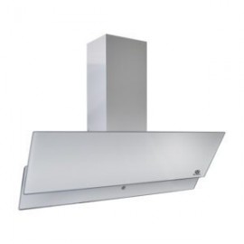 Campana extractora CP-90-WHITE decorativa de pared de tipo pantalla con cristal templado color blanco