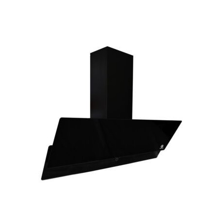 Campana extractora CP-90 decorativa de pared de tipo pantalla con cristal templado color negro