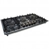 Parrilla de gas 5Q-EB-87 empotrable de 5 quemadores de acero inoxidable negro
